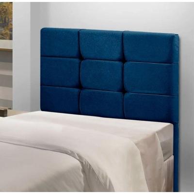 Cabeceira Estofada Cama Box Solteiro 0.90 Julia Veludo Speciale Home Azul