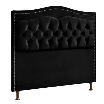 Cabeceira Estofada Holanda 0,90 Solteiro 2.0 Veludo Speciale Home Preto