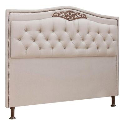Cabeceira Estofada Holanda 1,60 Queen Linho Speciale Home Capuccino