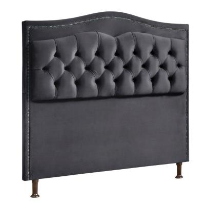 Cabeceira Estofada Holanda 0,90 Solteiro 2.0 Veludo Speciale Home Cinza Chumbo