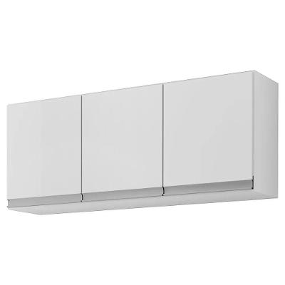 Armário Aéreo 3 Portas 120cm Debora - Pallazio Cor Branco
