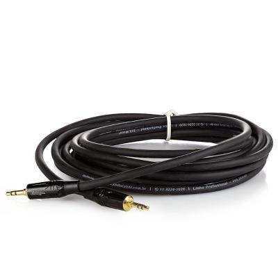 Cabo P2 Para P2 Estereo Macho Profissional - 5 Metros