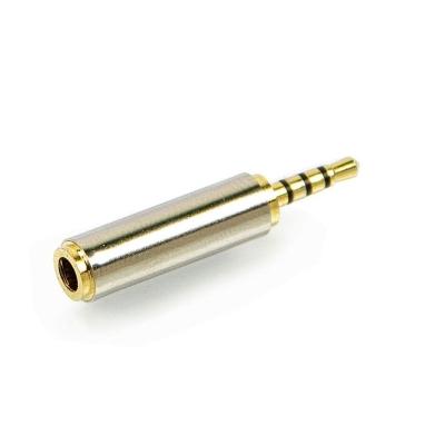 Adaptador P2 Fêmea Para P1 Macho - Banhado Em Ouro