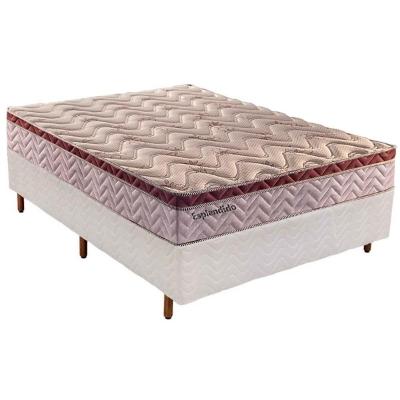 Cama Box Casal: Colchão Molas Ensacadas Paropas MasterPocket Esplêndido + Base CRC Courano White(138x188)
