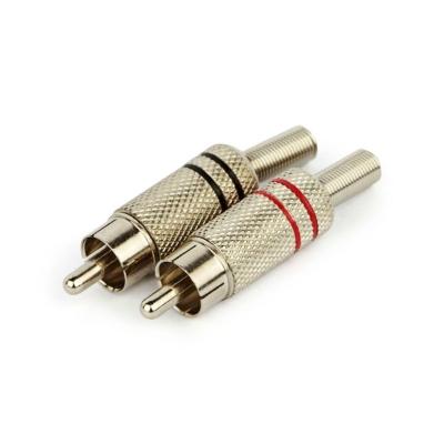 Plug Rca Niquelado 4mm - Vermelho