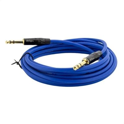 Cabo P10 Para P10 Estereo Profissional - Azul 5 Metros