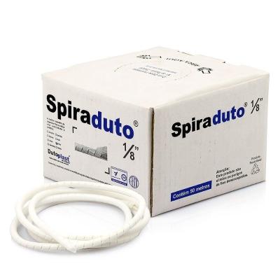 Organizador De Fios E Cabos Spiraduto 1-8 Branco - 3 Metros