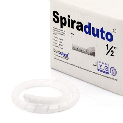 Organizador Fios E Cabos Spiraduto 1-2 Branco - 15 Metros