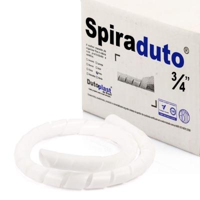 Organizador Fios E Cabos Spiraduto 3-4 Branco - 25 Metros