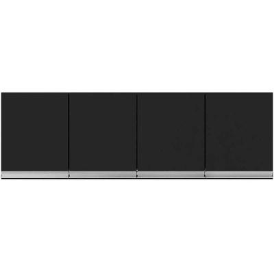 Armário Aéreo Cozinha Adriana 4 Portas 150 Cm Preto