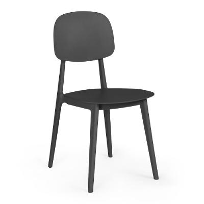 Cadeira De Jantar Itália Para Sala/cozinha Em Polipropileno - Preto