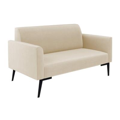Sofá Namoradeira Pés Villach Marisa Suede D03 - D\'rossi Cor Bege