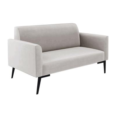Sofá Namoradeira Pés Villach Marisa Veludo D03 - D\'rossi Cor Cinza