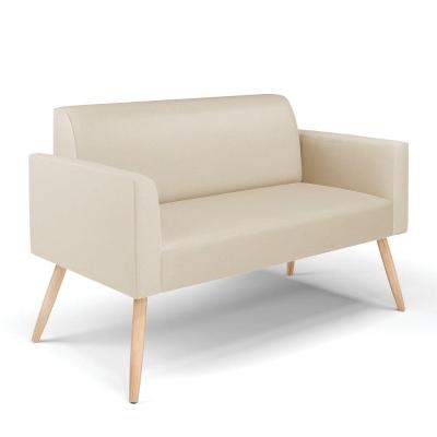 Sofá Namoradeira Pés Palito Natural Marisa Corino D03 - D\'rossi Cor Bege