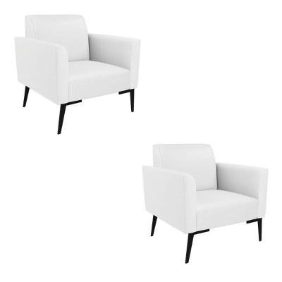 Kit 2 Poltronas Pés Villach Marisa Corino D03 - D\'rossi Cor Branco