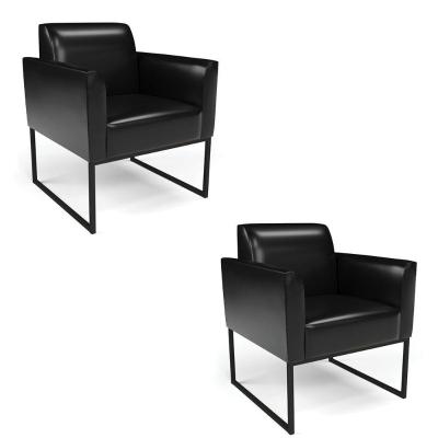 Kit 2 Poltronas Base Industrial Preto Marisa Corano D03 - D\'rossi Cor Preto