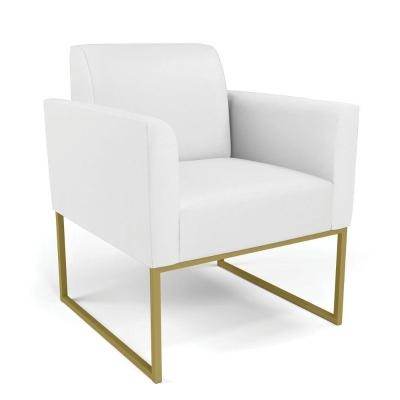Poltrona Base Industrial Dourado Marisa Corino D03 - D\'rossi Cor Branco