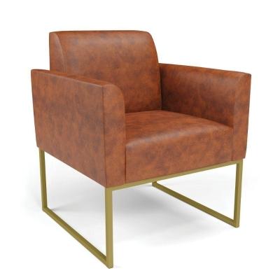Poltrona Base Industrial Dourado Marisa Corano D03 - D\'rossi Cor Nozes
