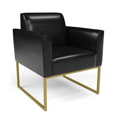 Poltrona Base Industrial Dourado Marisa Corano D03 - D\'rossi Cor Preto