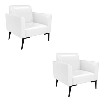 Kit 2 Poltronas Pés Villach Marisa Corano D03 - D\'rossi Cor Branco