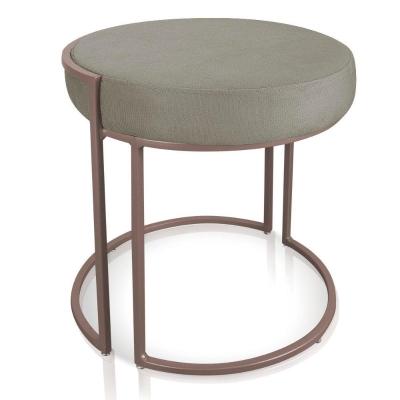Puff Love Suede Base Cobre D\'rossi Cor Marrom Rato