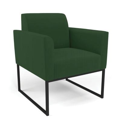 Poltrona Base Industrial Preto Marisa Veludo D03 - D\'rossi Cor Verde