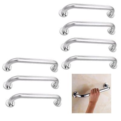 Alça De Apoio 30cm Inox Barra Kit 7 Unidades Banheiro Segurança Corredor Suporte Corrimao