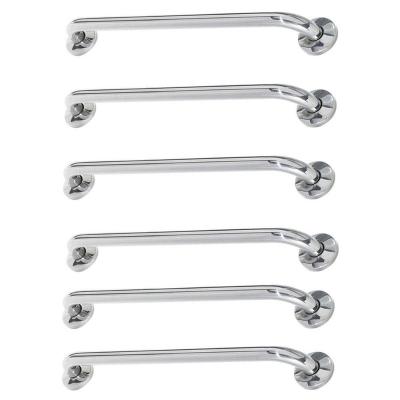Alça De Apoio 60cm Kit 6 Unidades Suporte Segurança Idoso Corrimao Parede Banheiro