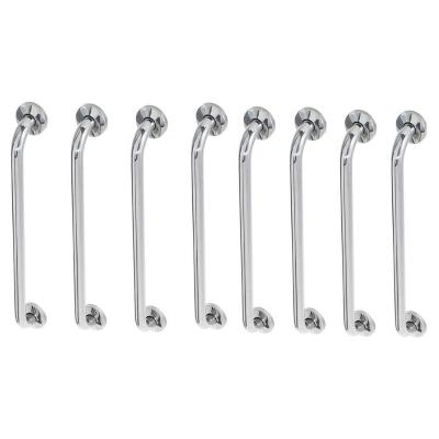 Alça De Apoio Inox Barra 60cm Kit 8 Unidades Criança Idoso Anti Queda Segurança Banheiro Resistente