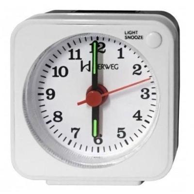 Relogio Despertador Pequeno Analógico Prata Herweg 2510 2510