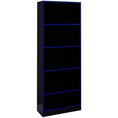 Armario Estante Multiuso 5 Prateleira Me4141 Preto Azul Tecno Mobili Preto Azul