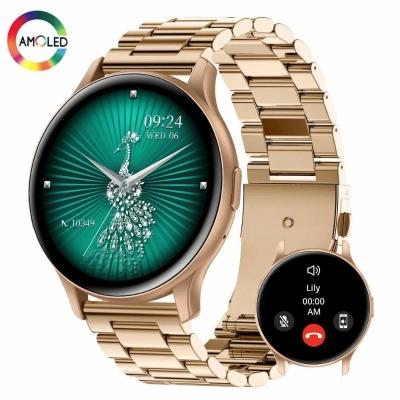 Relógio Inteligente 1.43 Polegadas Amoled Senbono Max 11 Rosa Marrom