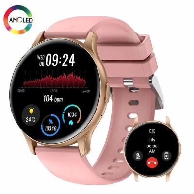 Relógio Inteligente 1.43 Polegadas Amoled Senbono Max 11 Rosa Dourado