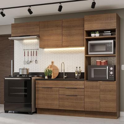 Armário De Cozinha Completa 270cm Rustic Stella Madesa 10 Rustic