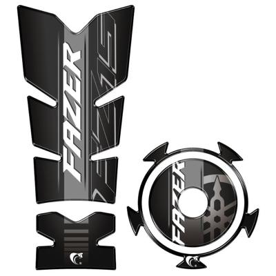 Kit Protetor Tanque E Bocal Adesivo Moto Yamaha Fz15 Cor Cinza