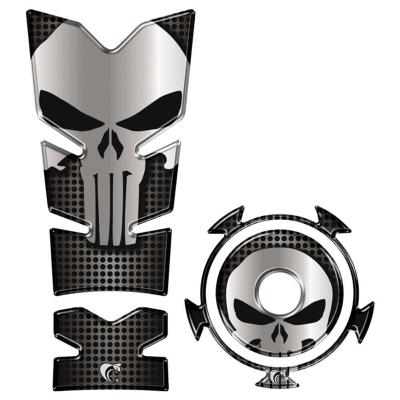 Kit Protetor Tanque E Bocal Adesivo Moto Yamaha Fz15 Punisher Cor Cinza