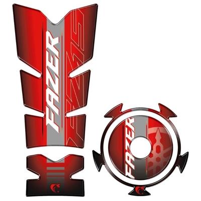 Kit Protetor Tanque E Bocal Adesivo Moto Yamaha Fz15 Vermelho Cor Vermelho