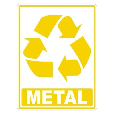 Adesivo Lixo Reciclavel Metal 1 Unidade 20cm X 15cm Nome Do Desenho Metal