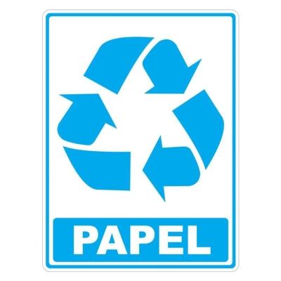 Adesivo Lixo Reciclavel Papel 1 Unidade 20cm X 15cm Nome Do Desenho Papel