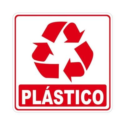 Adesivo Lixo Reciclavel Plástico 1 Unidade 20cm X 20cm Nome Do Desenho Plástico