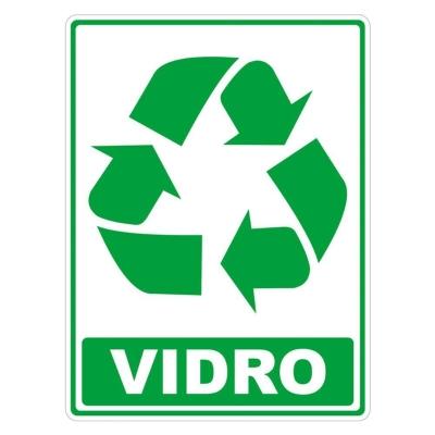Adesivo Lixo Reciclavel Vidro 1 Unidade 20cm X 15cm Nome Do Desenho Vidro