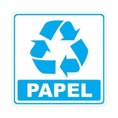 Adesivo Lixo Reciclavel Papel 1 Unidade 20cm X 20cm Nome Do Desenho Papel