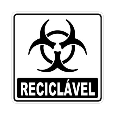 Adesivo Lixo Reciclavel 20cm X 20cm Nome Do Desenho Infectante