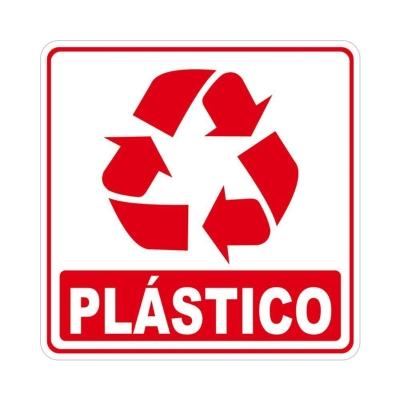 Adesivo Lixo Reciclavel Plástico 1 Unidade 15cmx15cm Nome Do Desenho Plástico
