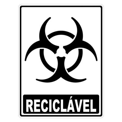 Adesivo Lixo Reciclavel 20cm X 15cm Nome Do Desenho Infectante