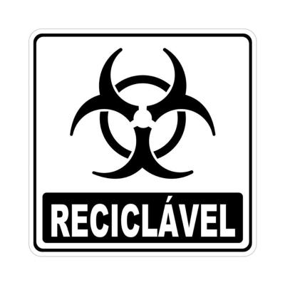 Adesivo Lixo Infectante1 Unidade 10cmx10cm Nome Do Desenho Infectante