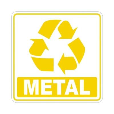 Adesivo Lixo Reciclavel Metal 01 Unidade 20cm X 20cm Nome Do Desenho Metal