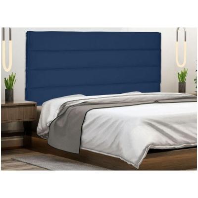 Cabeceira Casal 140 Cm Greta Suede Azul Marinho
