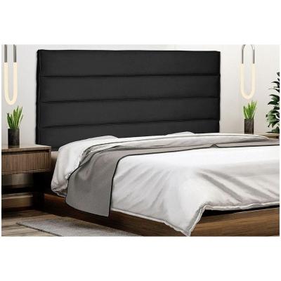 Cabeceira Casal 140 Cm Greta Suede Preto