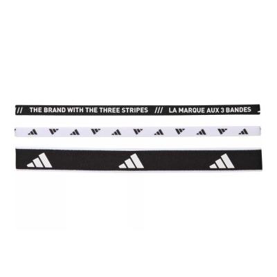 Faixa De Cabeça Adidas Treino 3 Unidades Cor Preto E Branco
